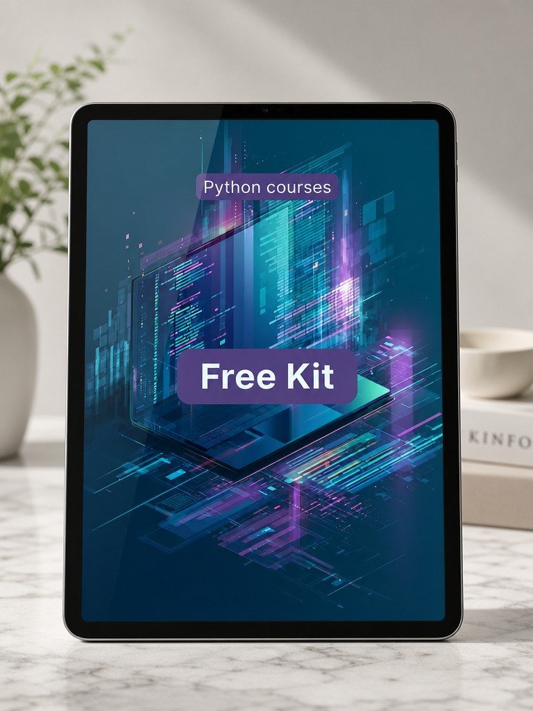 Tablet displaying "Free Kit" course