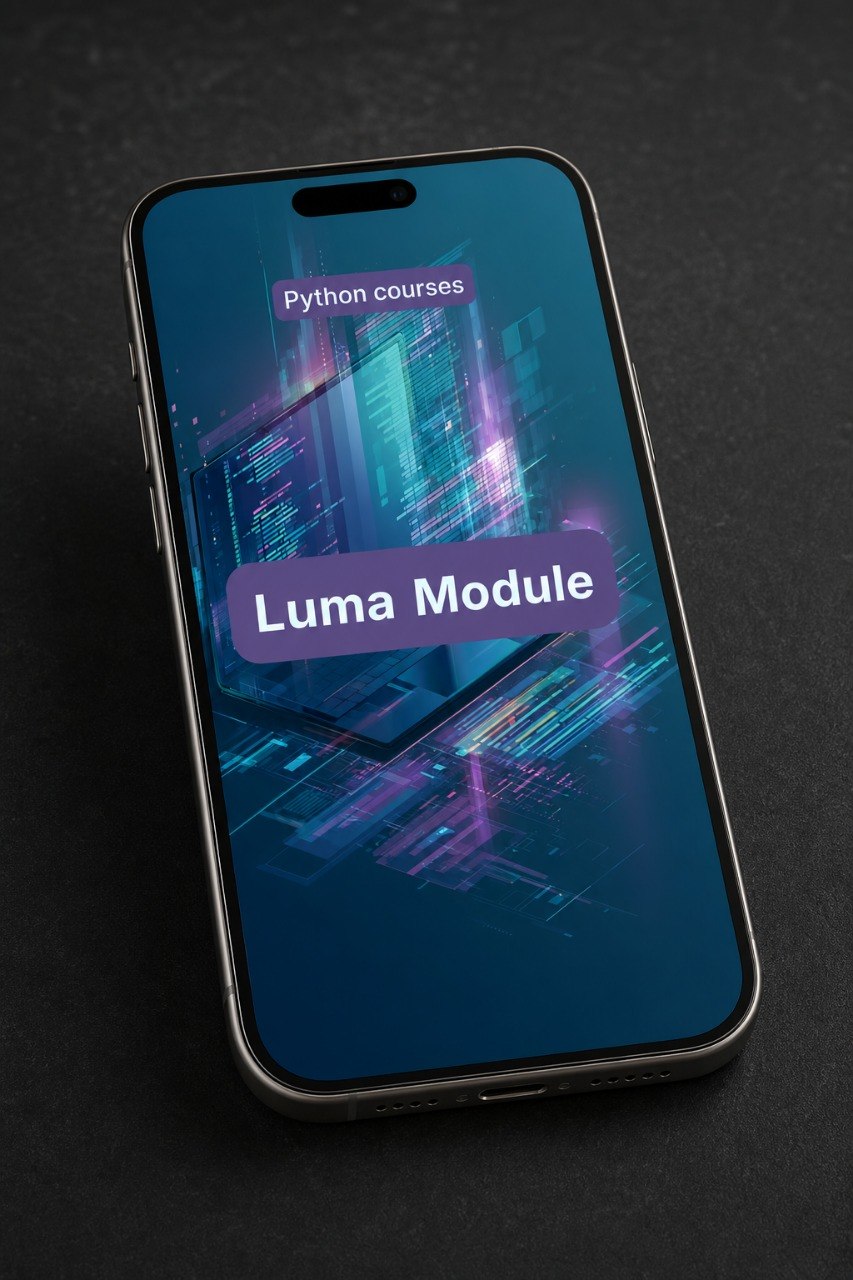 Phone displaying "Luma Module" course