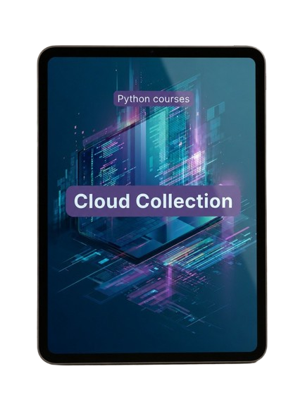 Tablet displaying "Cloud Collection" course