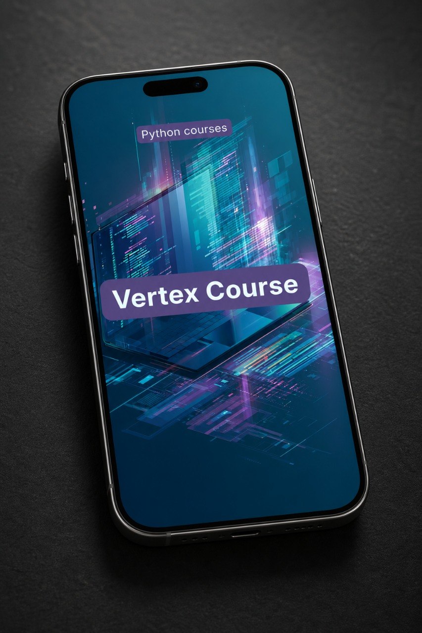 Phone displaying "Vertex course"